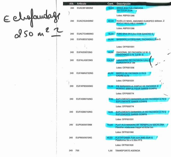 Echafaudage pas cher