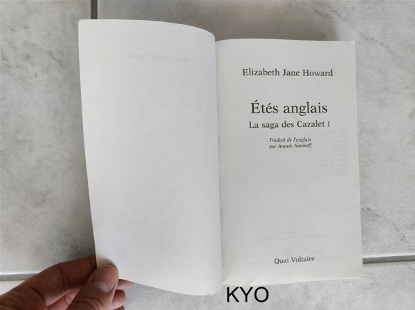 Annonce Elizabeth jane howard - &eacute;t&eacute;s anglais - la saga