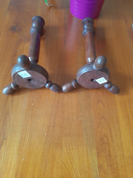 Vente Ensemble 2 bougeoirs en bois