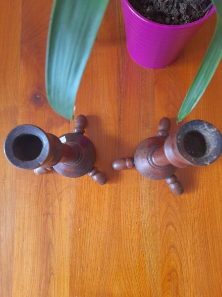 Annonce Ensemble 2 bougeoirs en bois