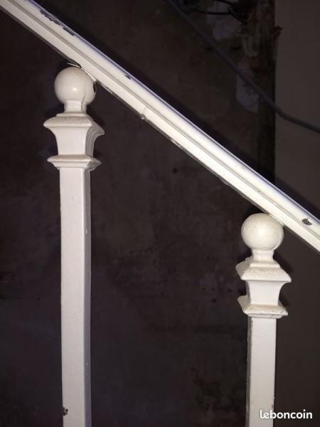 Escalier acier et ch&ecirc;ne 2 quart tournant gauche av