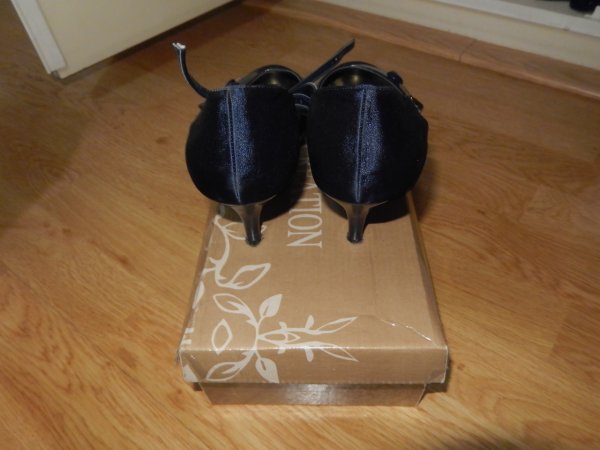 Escarpins &agrave; bout rond bleu nuit satin&eacute;s 39 pas cher