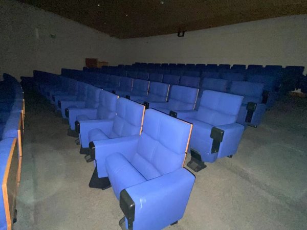 Fauteuil strapontin bois et m&eacute;tal avec accoudoir