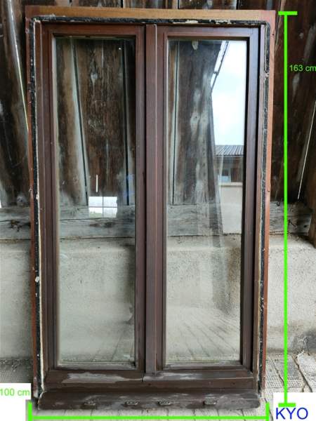 Vente Fen&ecirc;tre en bois massif 100x163cm, 2 vantaux