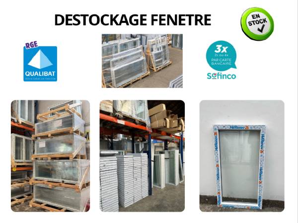 Fenêtre en stock disponible de suite sur la motte-