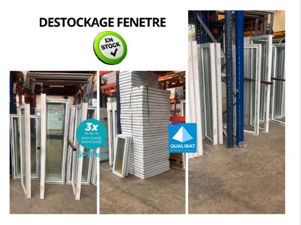 Fenêtre en stock disponible de suite sur muret