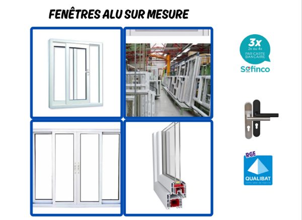 Fenêtre sur mesure en alu disponible sur hauts de