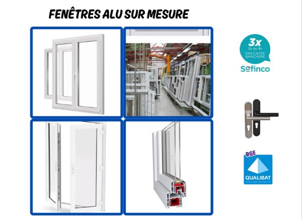 Fenêtre sur mesure en aluminium sur oyonnax