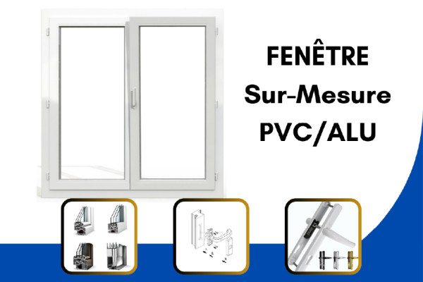 Fenêtre sur mesure en pvc sur muret