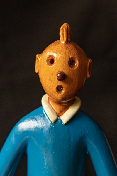 Vente Figurines tintin et milou en bois peint verni