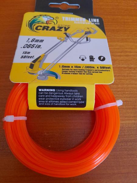 Fil pour débroussailleur 1,6 mm x 15 m