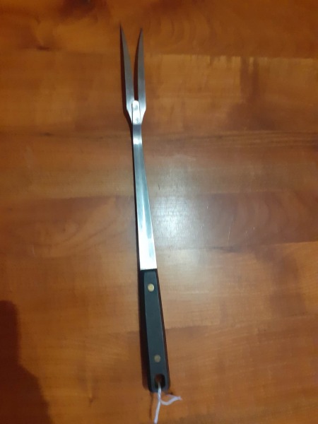 Fourchette &agrave; viande d&eacute;coupe en inox