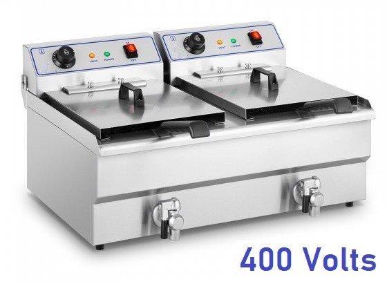 Friteuse &eacute;lectrique 2x16 litres en 400 v - neuf