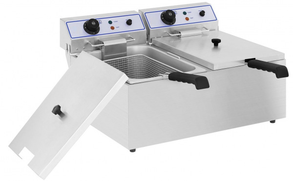 Vente Friteuse &eacute;lectrique pro 2 x 17 litres - neuve