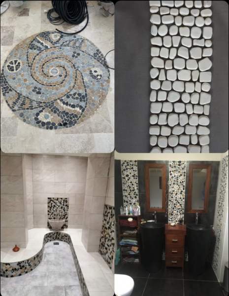 Galets, frises, plinthes, carreaux fa&iuml;ence