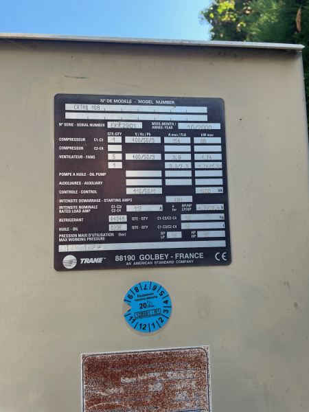 Groupe froid trane