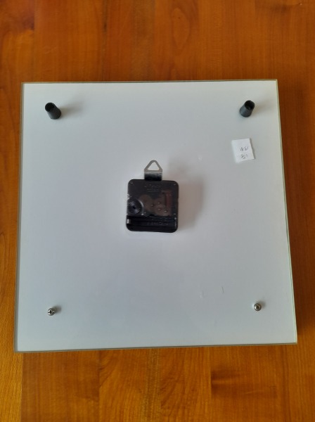 Vente Horloge en verre d&eacute;cor orange 30 x 30 cm