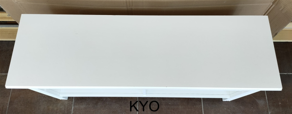 Ikea meuble tv télévision rectangulaire blanc bois pas cher