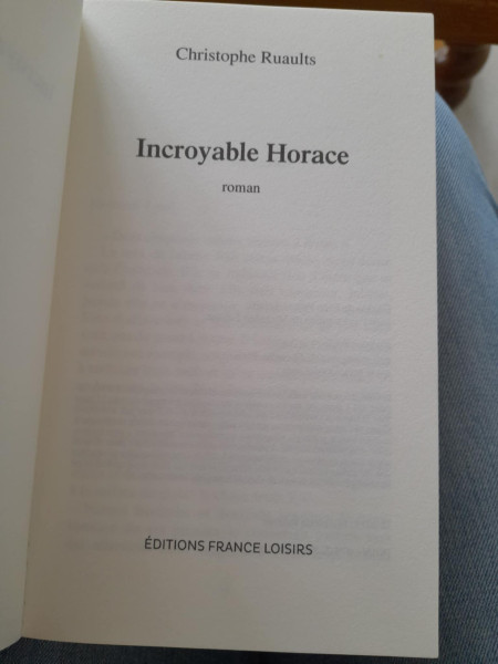 Vente Incroyable horace - christophe ruaults