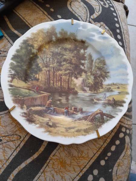 J c van hunnik limoges assiette decorative paysage