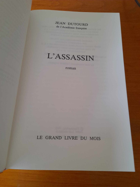 Vente L'assassin - jean dutourd