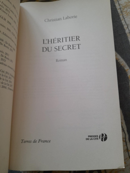 Vente L' héritier du secret - christian laborie