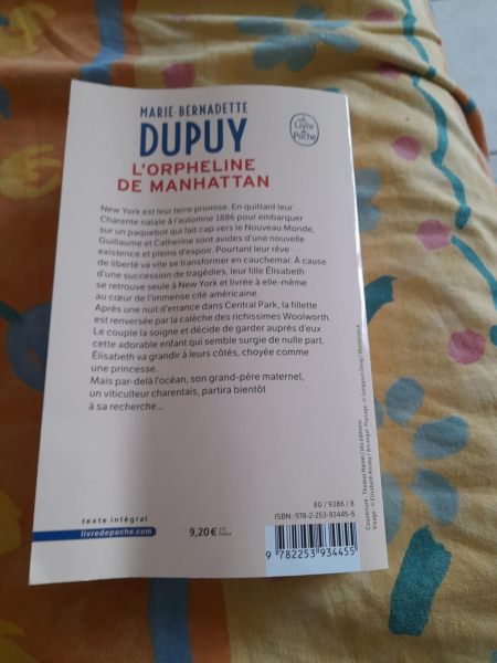 Annonce L' orpheline de manhattan - marie bernadette dupuy