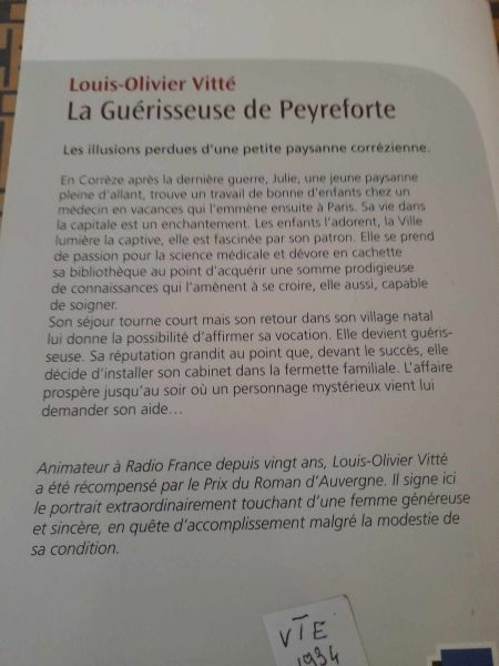 Vente La gu&eacute;risseuse de peyreforte - louis - olivier vit