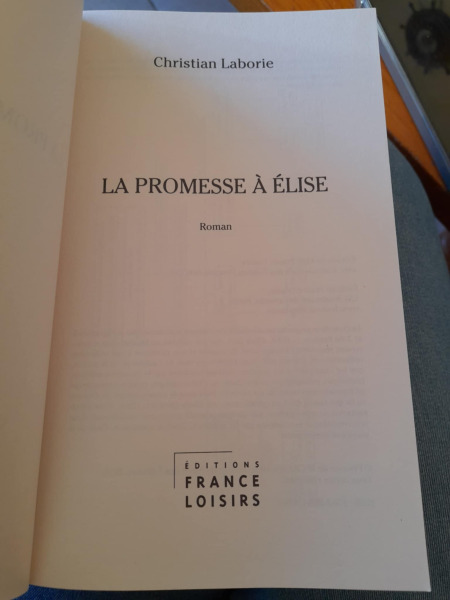 La promesse à elise - christian laborie pas cher