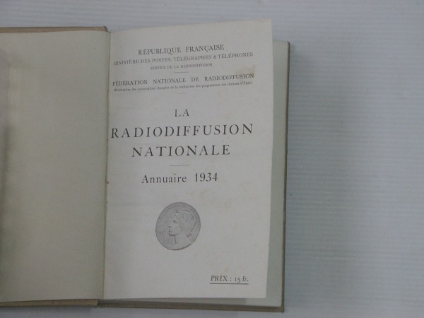 La radiodiffusion nationale annuaire 1934