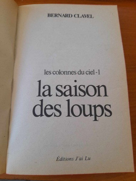 La saison des loups - les colonnes du ciel i - pas cher