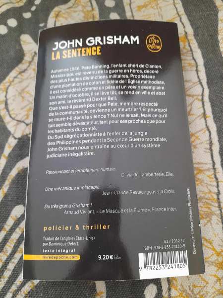 Vente La sentence - john grisham