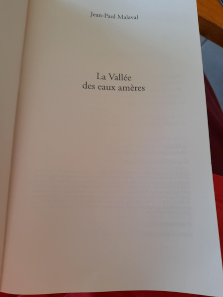 La vallée des eaux amères - jean paul malaval pas cher