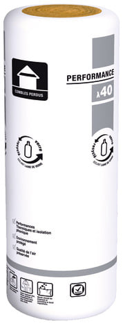 Laine de verre rev&ecirc;tue kraft l. 10 m x l. 1,20 m x