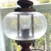 Lampe ancienne ronde - verre aspect gouttes d'eau pas cher
