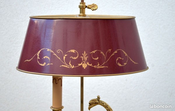 Lampe bouillotte empire directoire lucien gau pas cher
