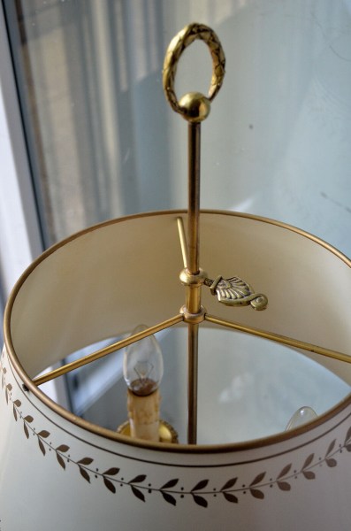 Lampe bouillotte style empire en bronze ancienne pas cher