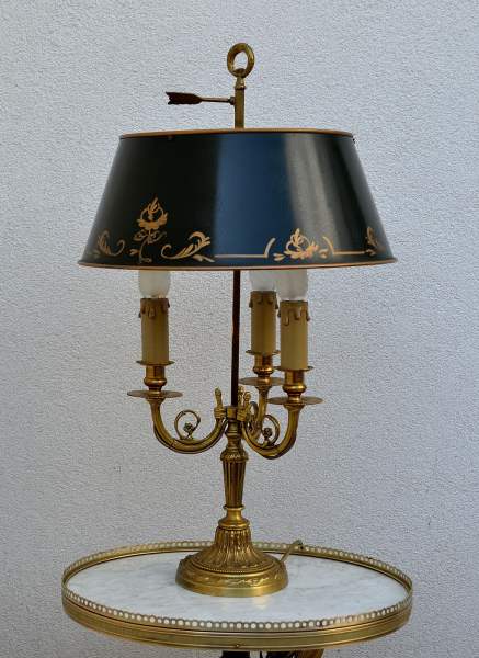 Lampe bouillotte style empire en bronze doré