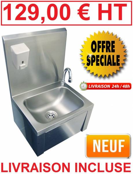 Lave mains en inox professionnel complet *en promo