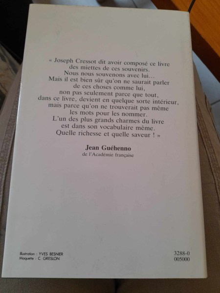 Le pain au li&egrave;vre - joseph cressot pas cher