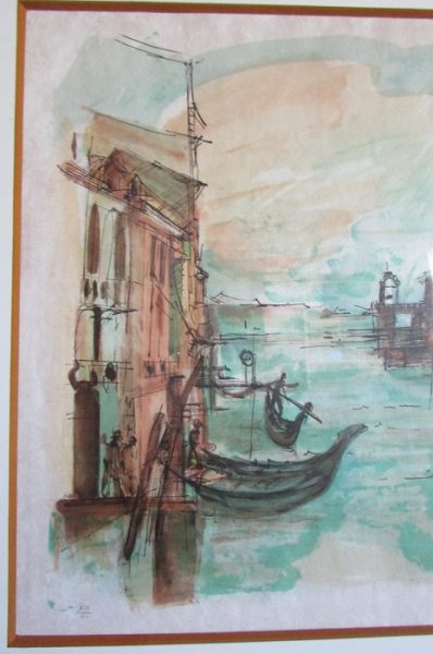 Annonce Lithographie originale de venise par jean pradel ,