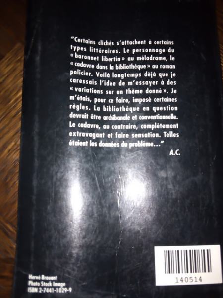 Vente Livre agatha cristie "un cadavre dans la bibliothe