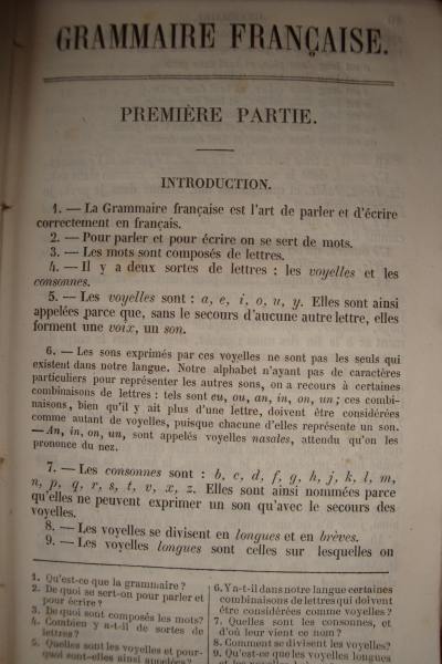 Livre ancien grammaire fran&ccedil;aise 1862 pas cher