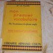Livre de cours " mon premier vocabulaire"