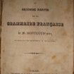 Livre de grammaire 1837 pas cher