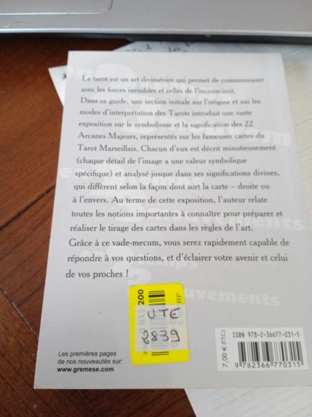 Livre " le tarot " pas cher