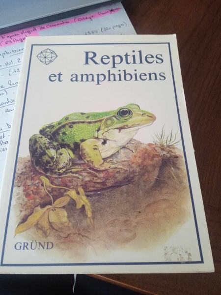 Livre " reptiles et amphibiens "