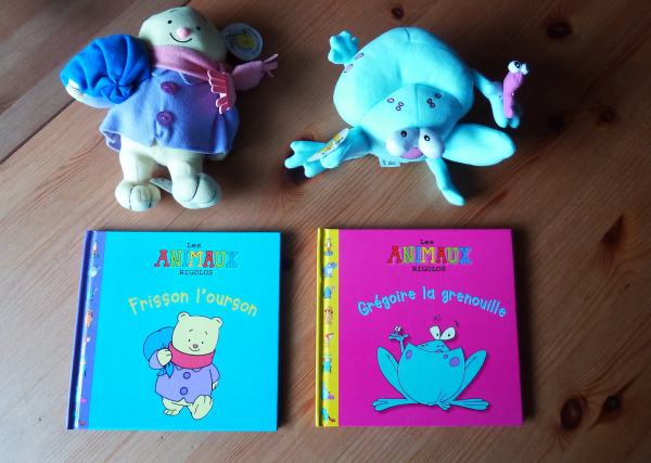 Livret + peluche " l'ourson " ou "la grenouille "