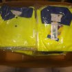 Lot 10 polos manche courte bicolore haute visibili pas cher