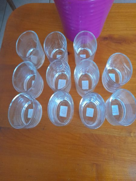 Lot 11 petites verrines en verres forme oval pas cher